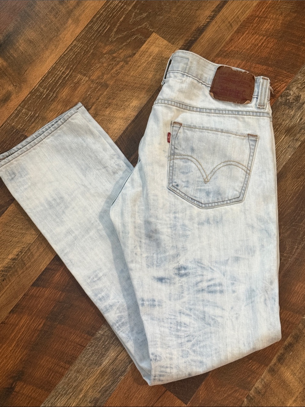 Levi’s 511 Skinny Jeans Light Wash Acid Bleach Denim W33 L32